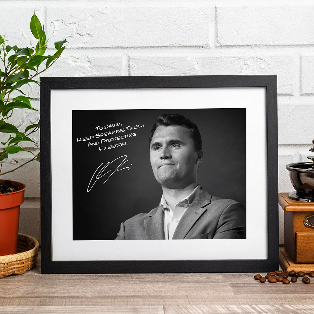 Charlie Kirk Photo - Keep Speaking Truth and Protecting Freedom Personalized Picture Frame CH07 67684