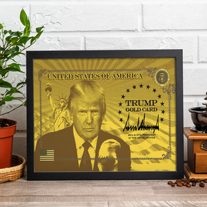 President Donald Trump Gold Card Picture Frame CH07 67530