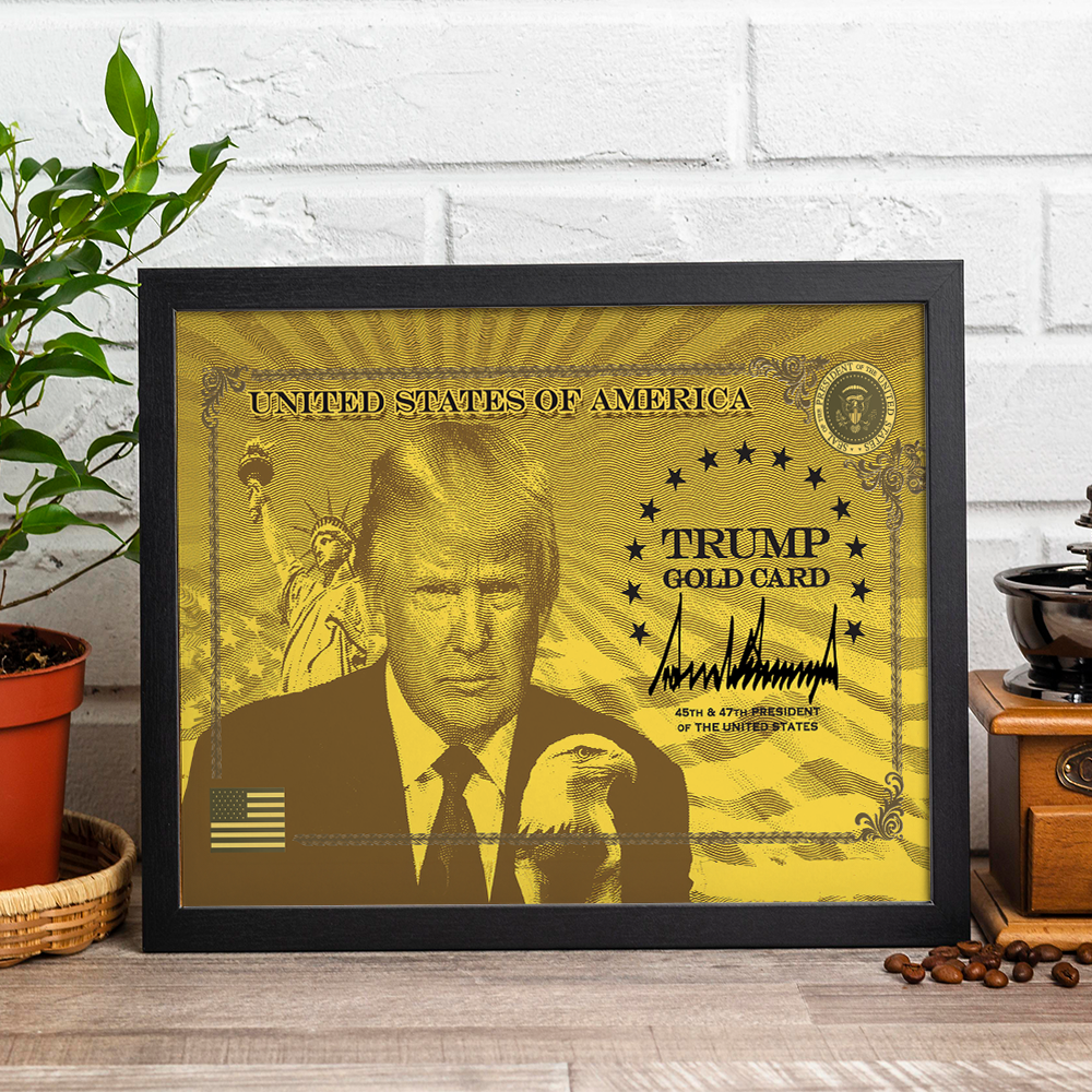 President Donald Trump Gold Card Picture Frame CH07 67530