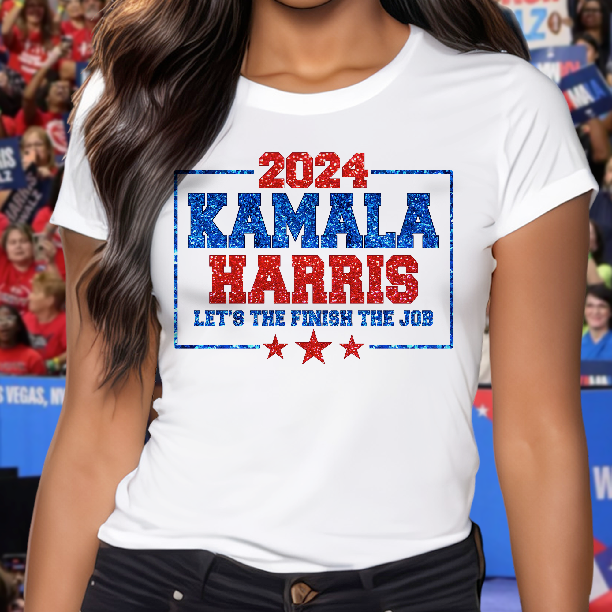 Kamala Harris Let's Finish The Job Bright Shirt TH10 63387