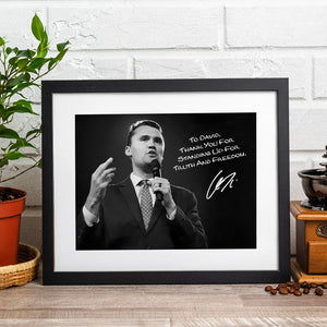 Charlie Kirk Photo - Thank You For Standing Up For Truth and Freedom Personalized Picture Frame CH07 67696