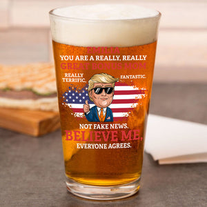 Custom Name You Are A Great Person Personalized Donald Trump Beer Glass CH07 67342