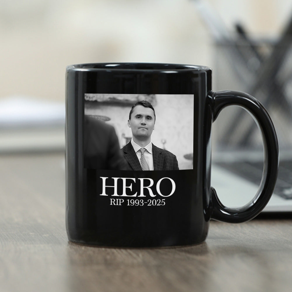 Hero Charlie Kirk American Hero Black Mug HO82 65830