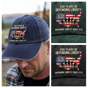 250 Years Of Defending Liberty Washed Denim Baseball Cap TH10 894689