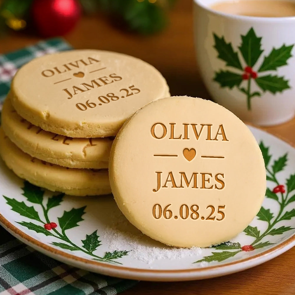 Personalized Wedding Initials and Date Cookie Stamp LM32 897427