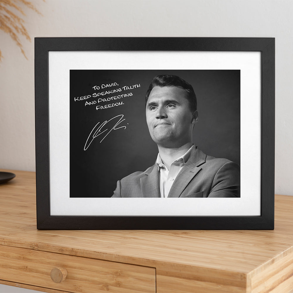 Charlie Kirk Photo - Keep Speaking Truth and Protecting Freedom Personalized Picture Frame CH07 67684
