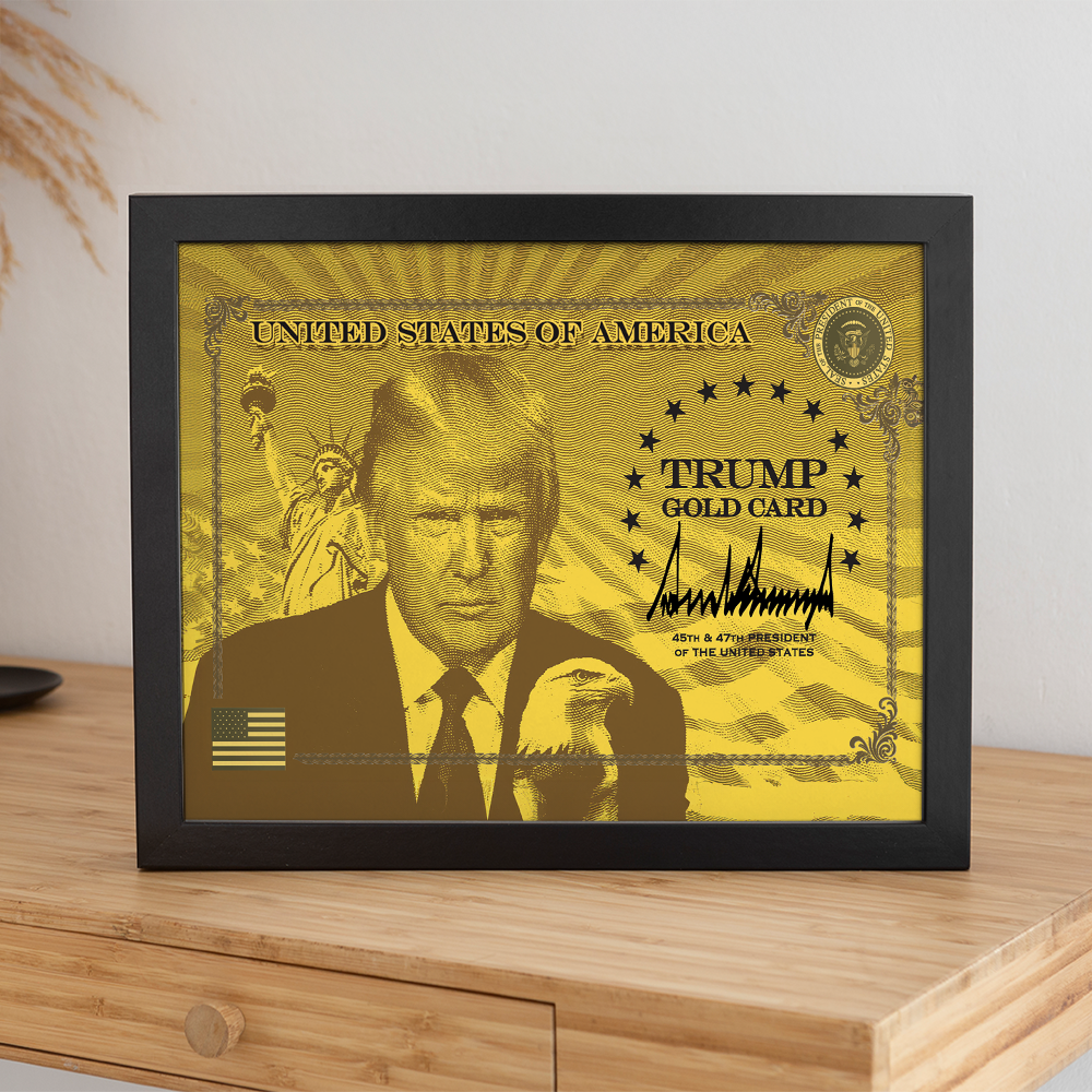President Donald Trump Gold Card Picture Frame CH07 67530
