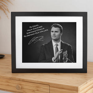 Charlie Kirk Photo - Your Courage Inspires Others To Defend Our Values Personalized Picture Frame CH07 67682