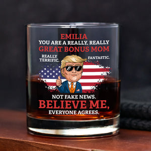 Custom Name You Are A Great Person Personalized Donald Trump Whiskey Glass CH07 67340