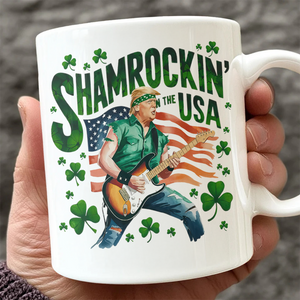 Shamrockin’ The Usa Trump ST. Patrick’s Day White Mug CH07 67332