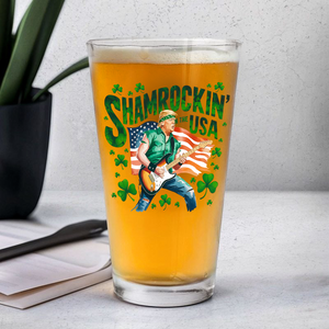 Shamrockin’ The Usa Trump ST. Patrick’s Day Print Beer Glass CH07 67334