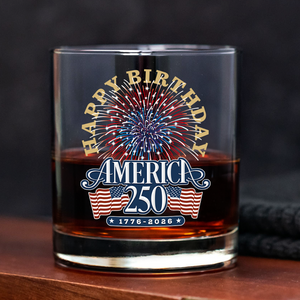 America 250 Semiquincentennial Fireworks Celebration Whiskey Glass HO82 894612