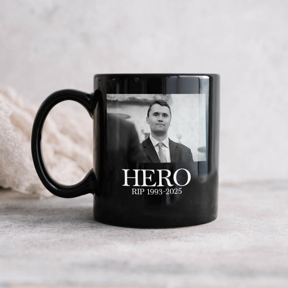 Hero Charlie Kirk American Hero Black Mug HO82 65830