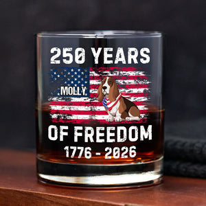 Custom Dog America 250 of Freedom Whiskey Glass For Dog Lovers LM32 895319