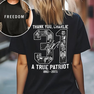 Freedom - Rest In Peace Charlie Kirk Back and Front Dark Shirt CH07 67736