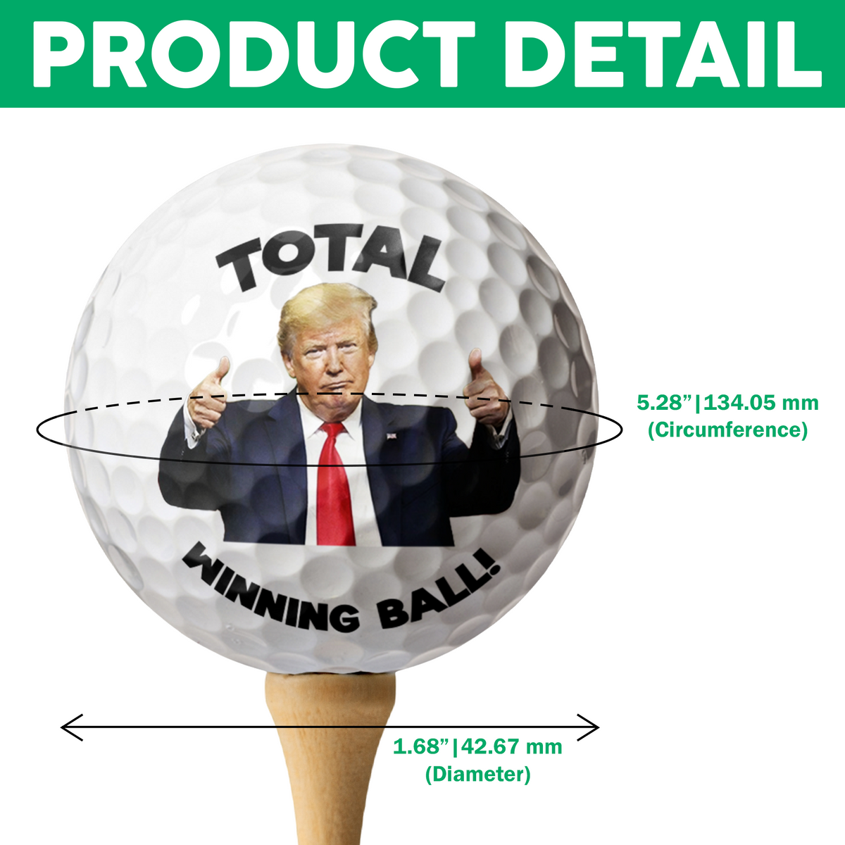 Funny Golf Balls - Help I'm Lost Trump Golf Ball Golf Lovers Gift CH07 67718