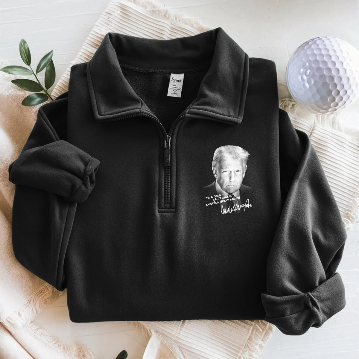 Custom Name Let's Make America Great Again Printed Zip Sweater TH10 64617