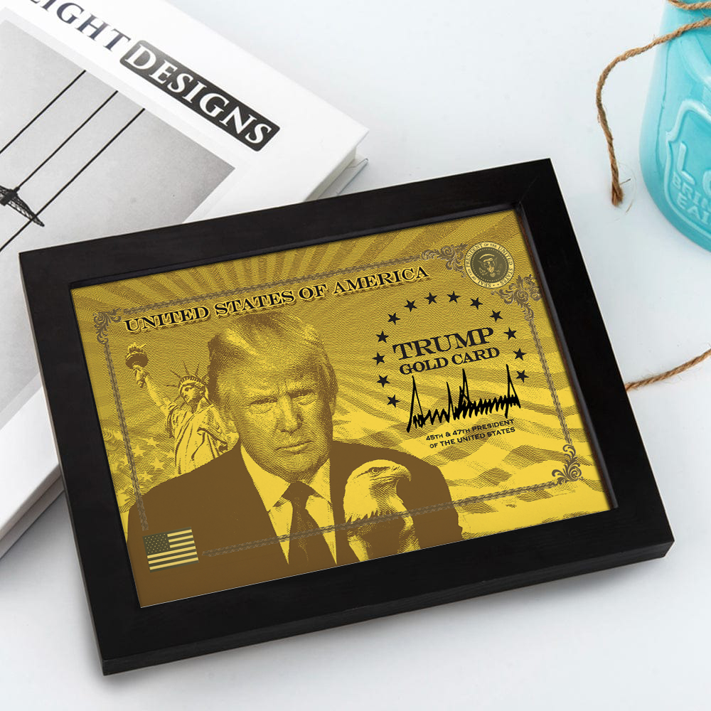 President Donald Trump Gold Card Picture Frame CH07 67530
