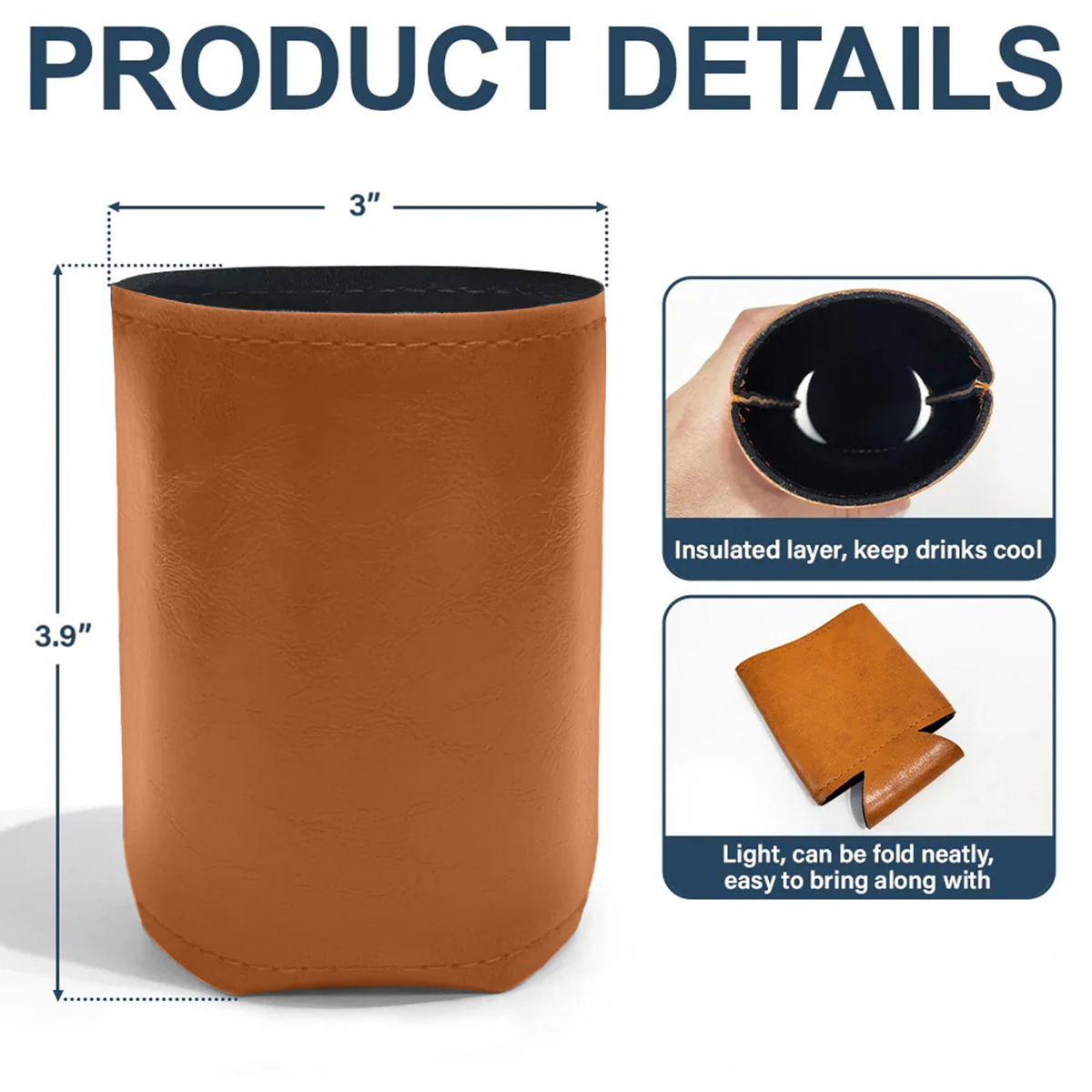 Custom Name You Are A Great Dad Donald Trump Leather Can Cooler Holder HO82 65716