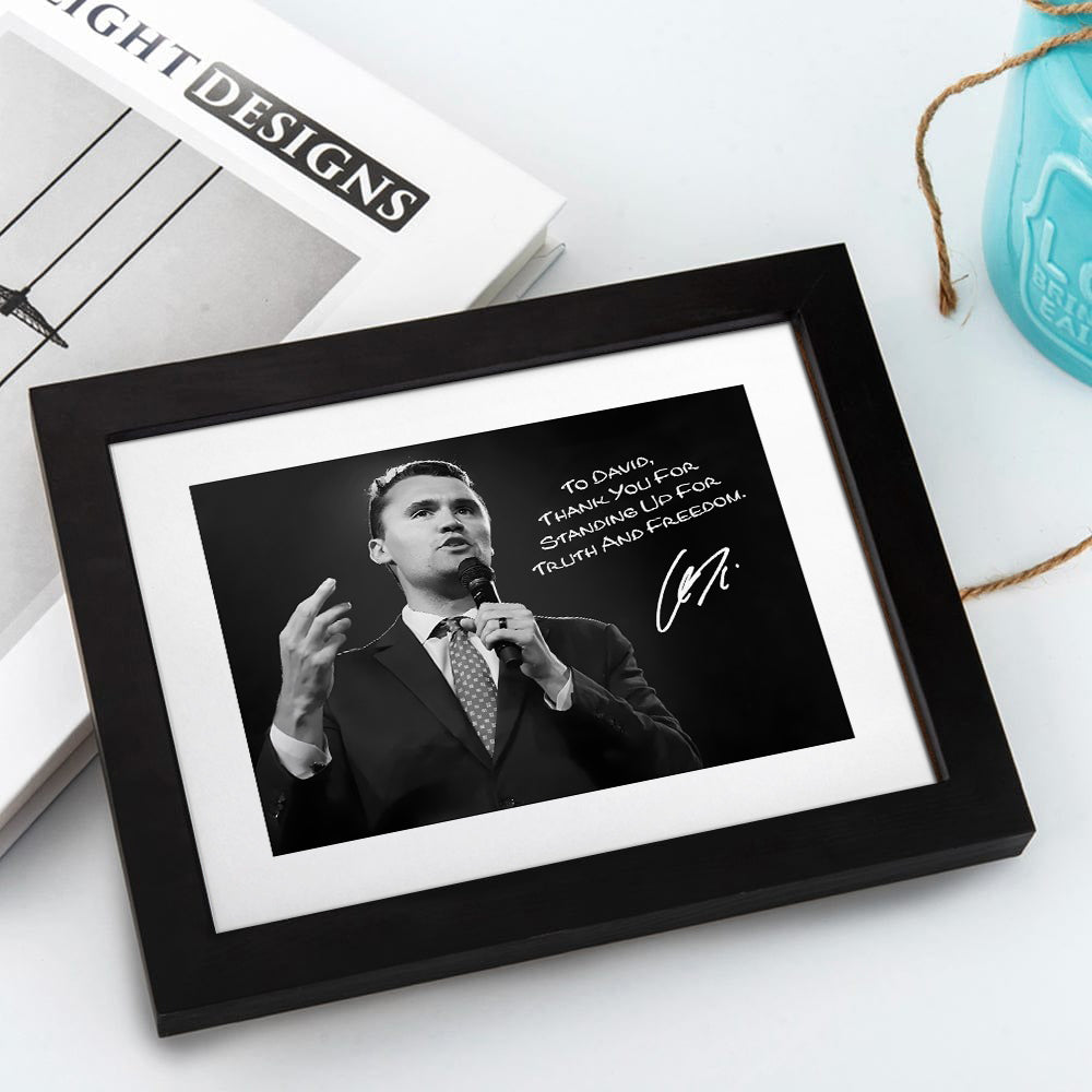 Charlie Kirk Photo - Thank You For Standing Up For Truth and Freedom Personalized Picture Frame CH07 67696