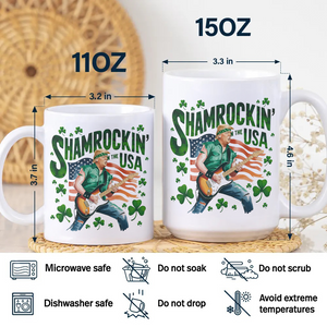 Shamrockin’ The Usa Trump ST. Patrick’s Day White Mug CH07 67332