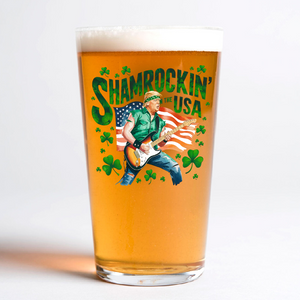 Shamrockin’ The Usa Trump ST. Patrick’s Day Print Beer Glass CH07 67334