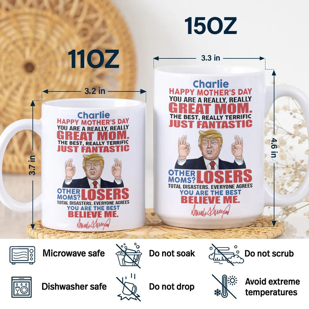 Great Mom Great Grandma Personalized Funny Trump White Mug HA75 64378