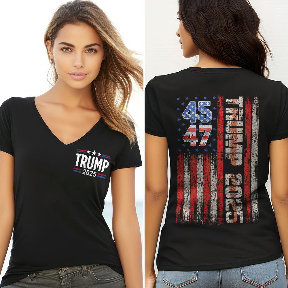 Trump 2025 Flag Front And Back Shirt N304 HA75 62740