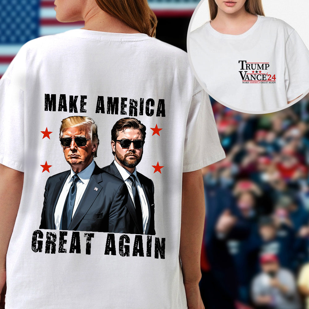 Trump Vance 2024 Make America Great Again Bright Back & Front Shirt HO82 63152