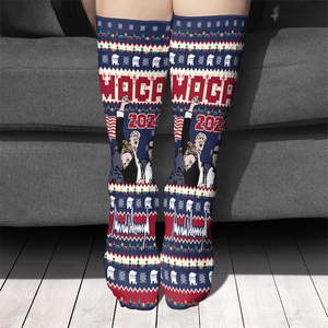 Trump Maga 2024 - Trump F*ght Christmas Socks N369 HA75 64104