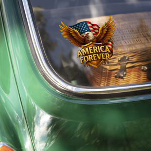 America Forever Golden Eagle Car Window Decal Sticker HO82 901048