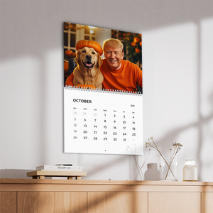 2025 Donald Trump with Dog Wall Calendar, MAGA, Trump Dog Lover Gift LM32 65211