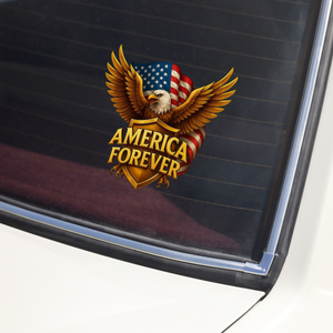 America Forever Golden Eagle Car Window Decal Sticker HO82 901048