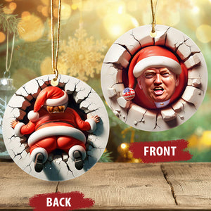 Santa Trump Ceramic Ornament N369 TH10 64227