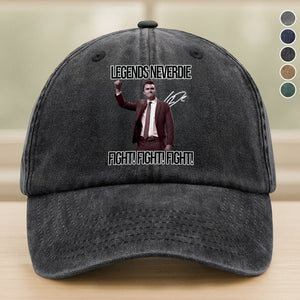 Charlie Kirk Legend Never Dies Vintage Style Washed Denim Baseball Cap HO82 65880