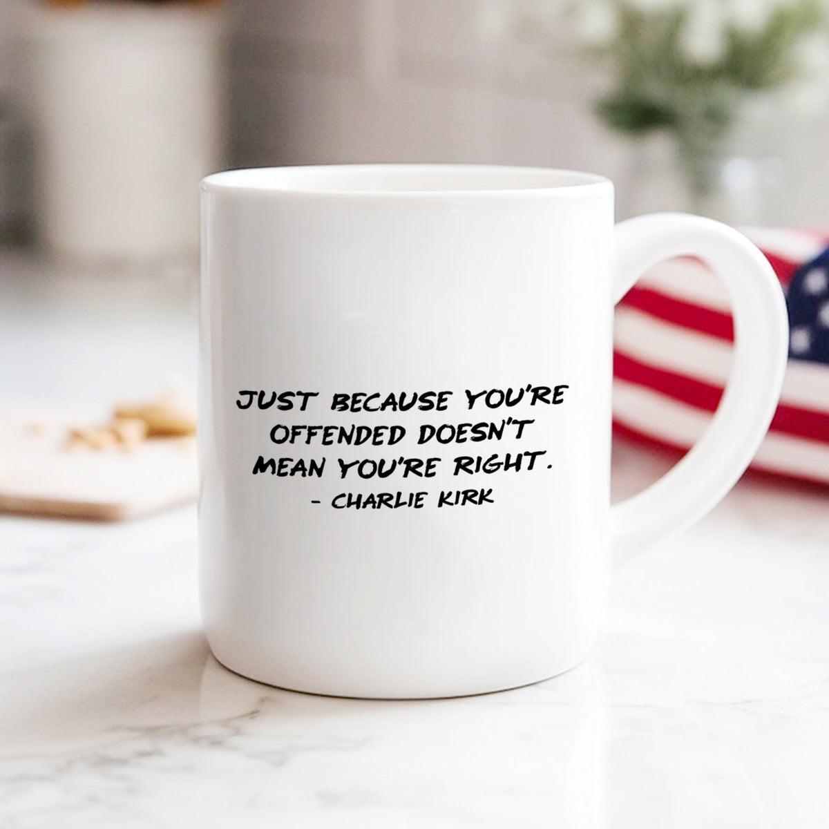 Charlie Kirk Minimalist Famous Quote, Free Speech Conservative Political Truth White Mug HA75 64518