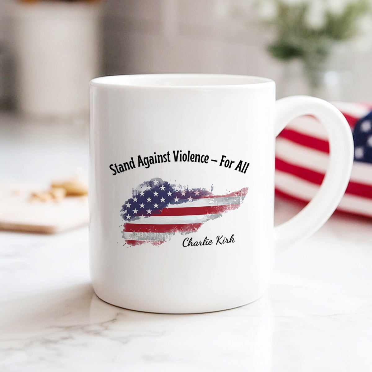 Stand Against Violence For All - Charlie Kirk White Mug HO82 65938