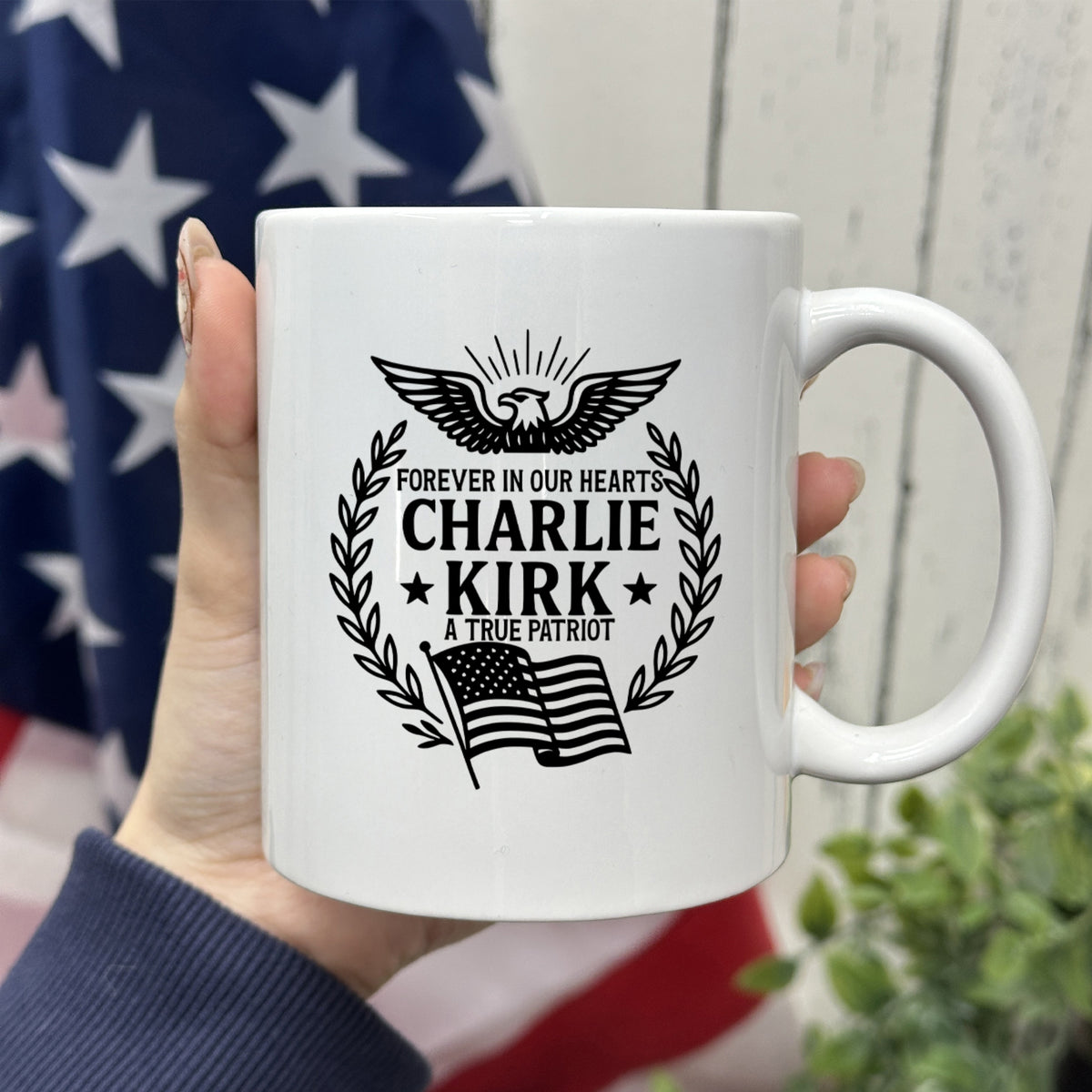 Charlie Kirk Forever In Our Hearts White Mug HO82 65924