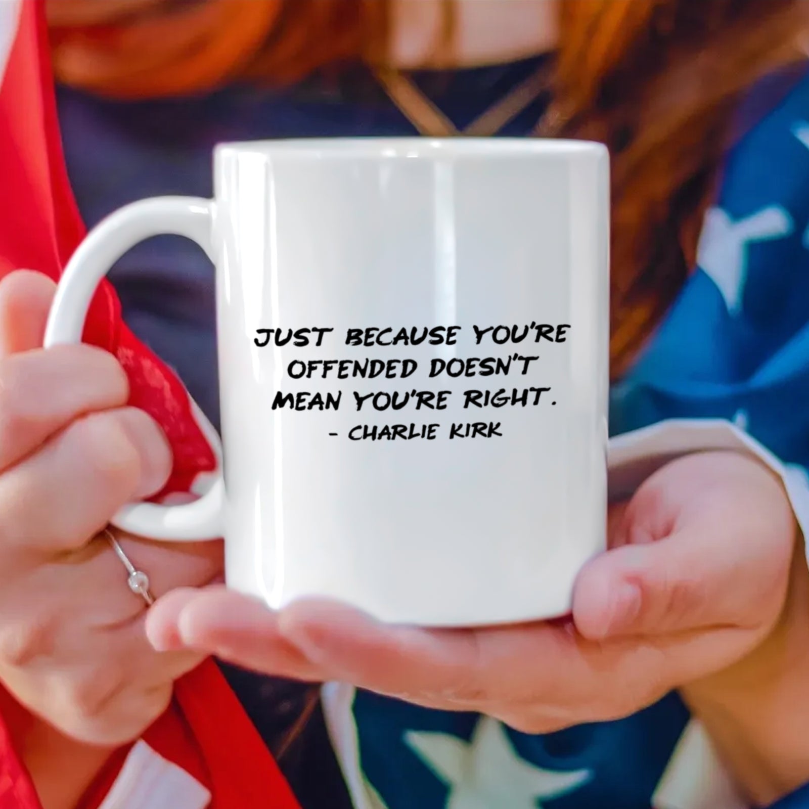 Charlie Kirk Minimalist Famous Quote, Free Speech Conservative Political Truth White Mug HA75 64518