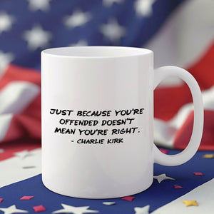 Charlie Kirk Minimalist Famous Quote, Free Speech Conservative Political Truth White Mug HA75 64518
