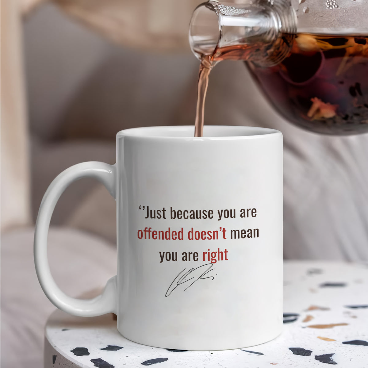 Just Because You Are Offended Doesn't Mean You Are Right - Charlie Kirk White Mug HO82 65934