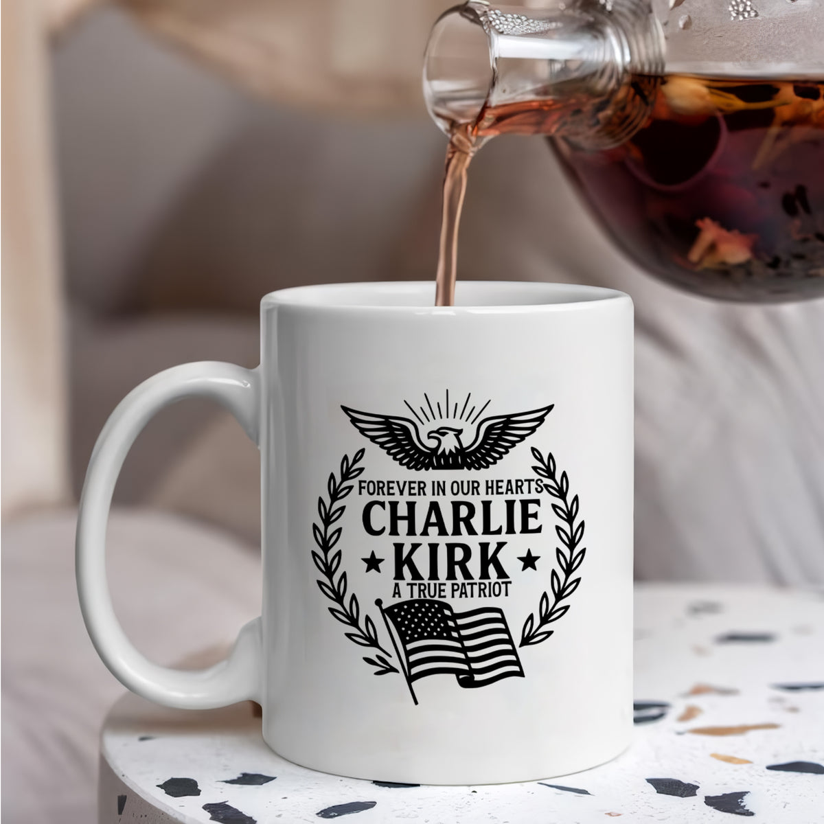 Charlie Kirk Forever In Our Hearts White Mug HO82 65924