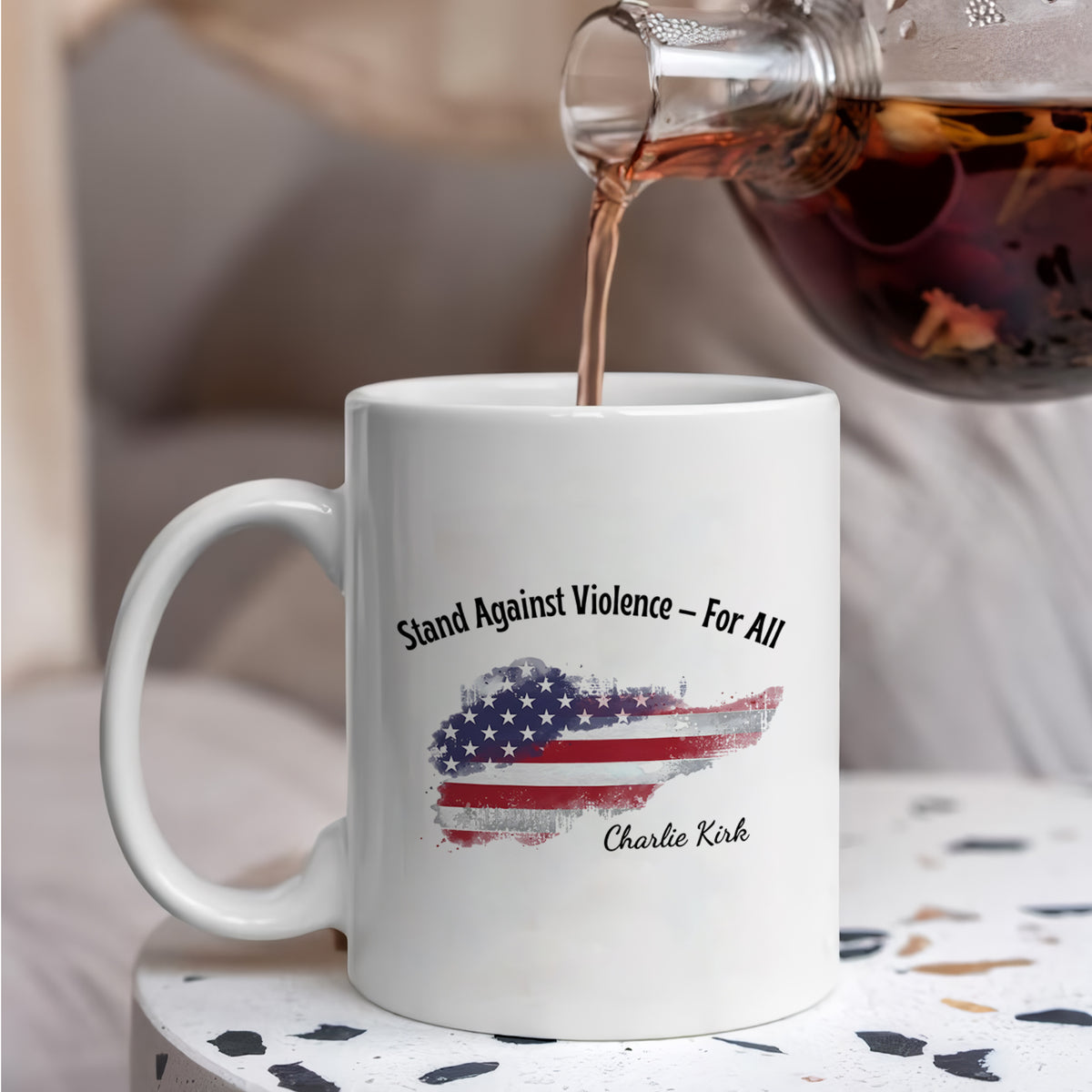 Stand Against Violence For All - Charlie Kirk White Mug HO82 65938