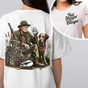 Feet Hangin' We Bangin' Trump Hunting Front And Back Bright Shirt LM32 63865