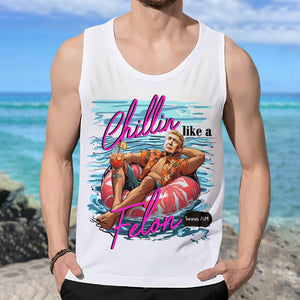 Chillin Like A Felon Summer 2024 Trump President Tanktop HA75 62742