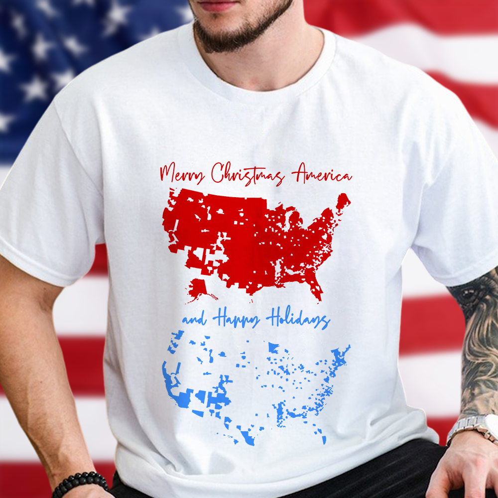 Merry Christmas To America, And Happy Holidays Bright Shirt HA75 63986