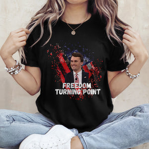 Charlie Kirk Freedom Turning Point Dark Shirt CH07 67572