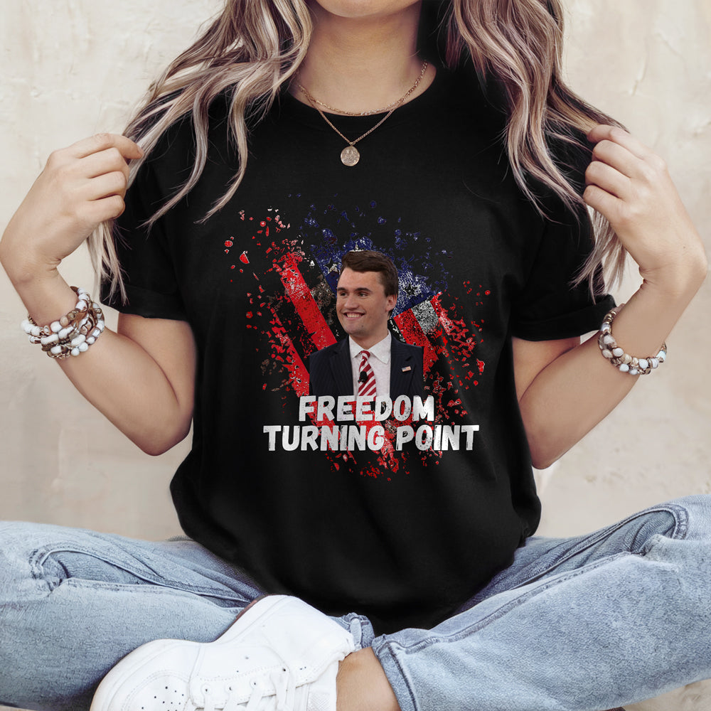 Charlie Kirk Freedom Turning Point Dark Shirt CH07 67572