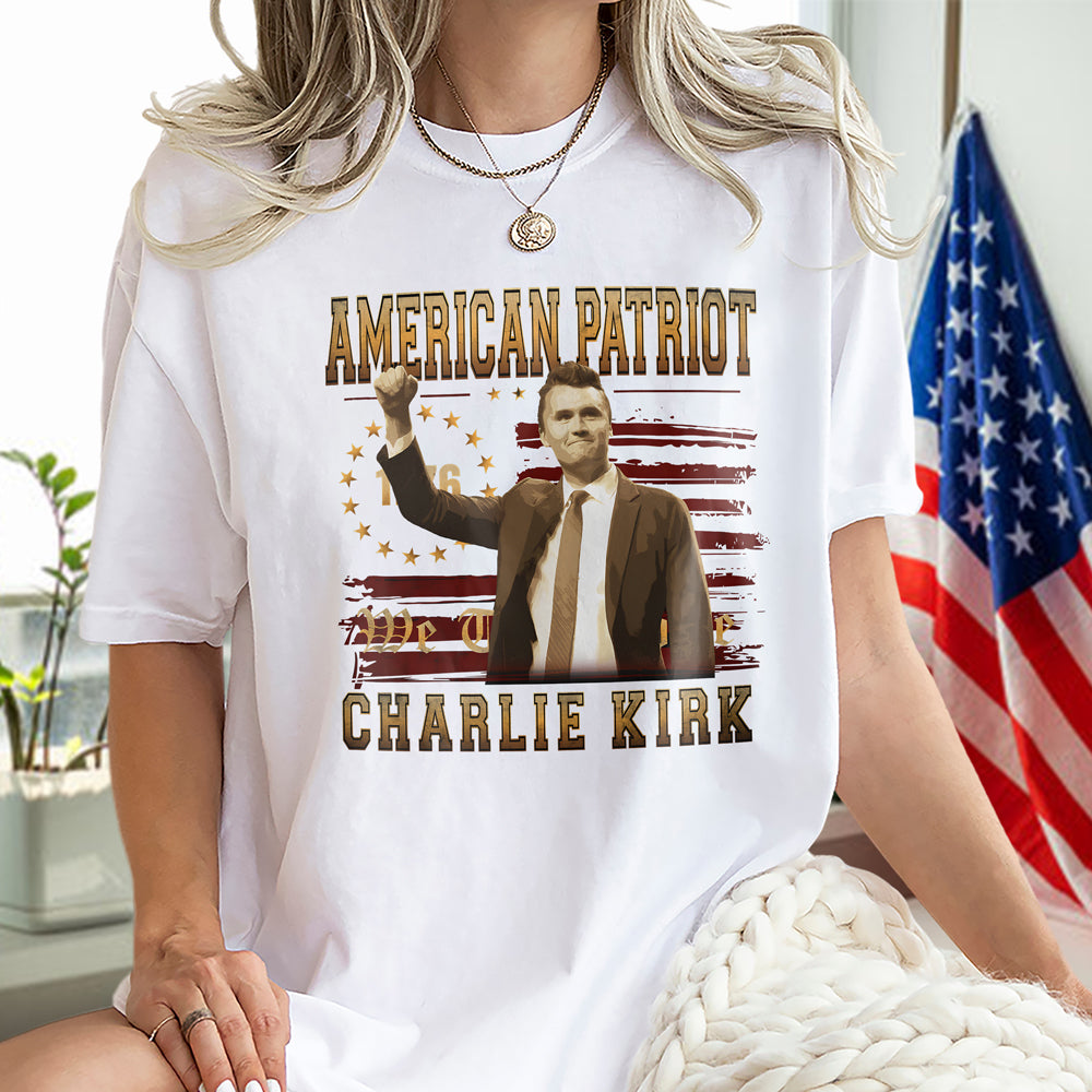 American Patriot Charlie Kirk RIP USA Flag Bright Shirt CH07 67360