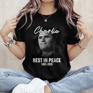 Rest in Peace Charlie Kirk Memorial 1993–2025 Dark Shirt CH07 67492